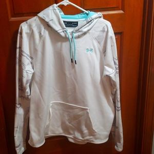 XL Under Armour Hoodie white with gray camo